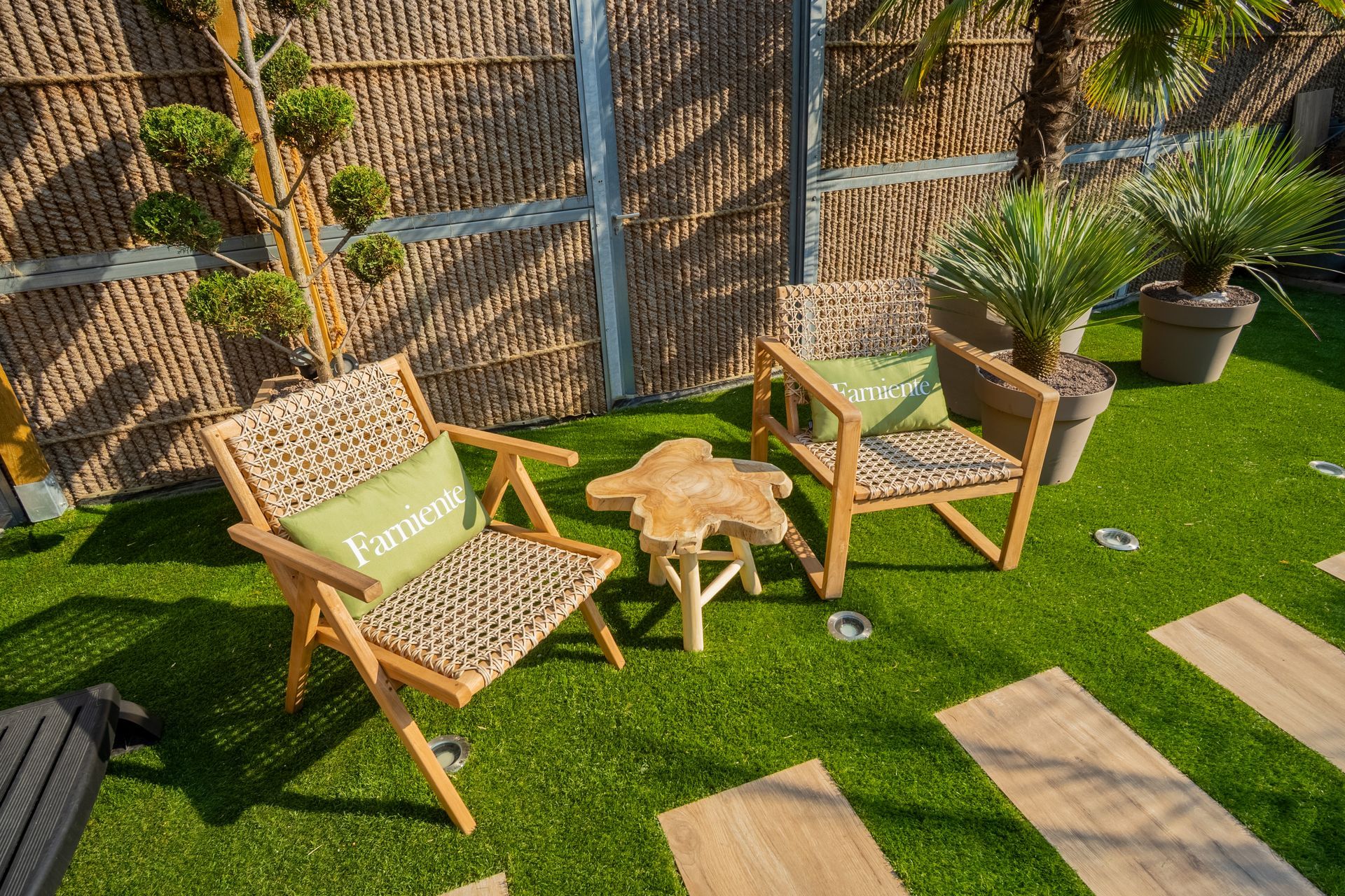 Terrasses solarium jardin exotique W'O Waterloo