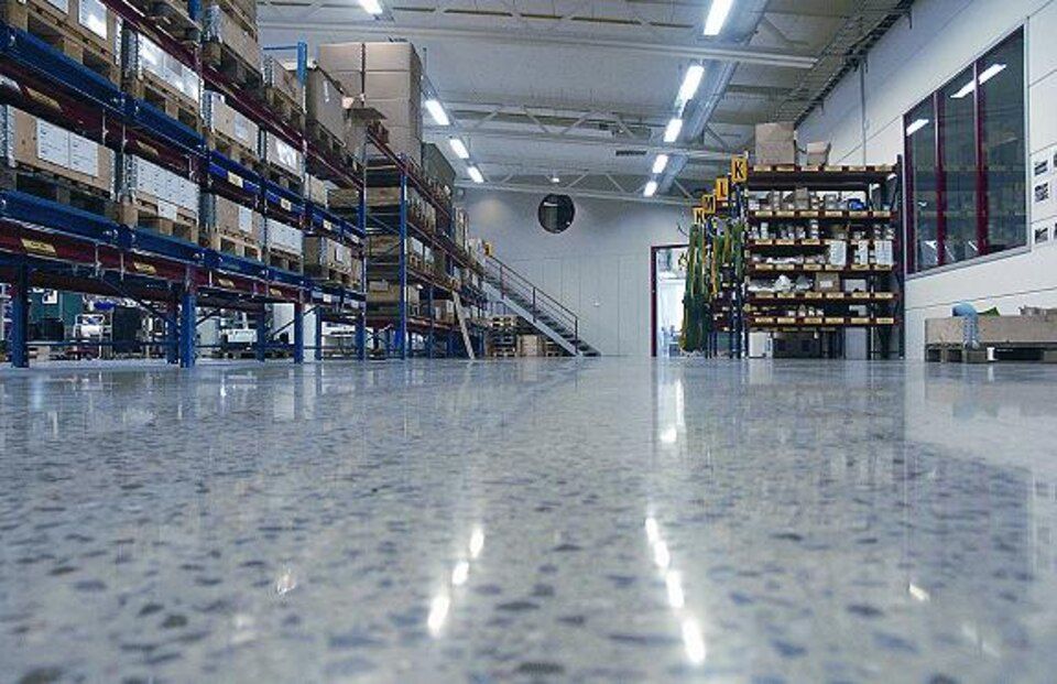 termine del processo di lucidatura pavimenti in calcestruzzo