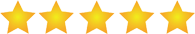 A row of yellow stars on a white background.