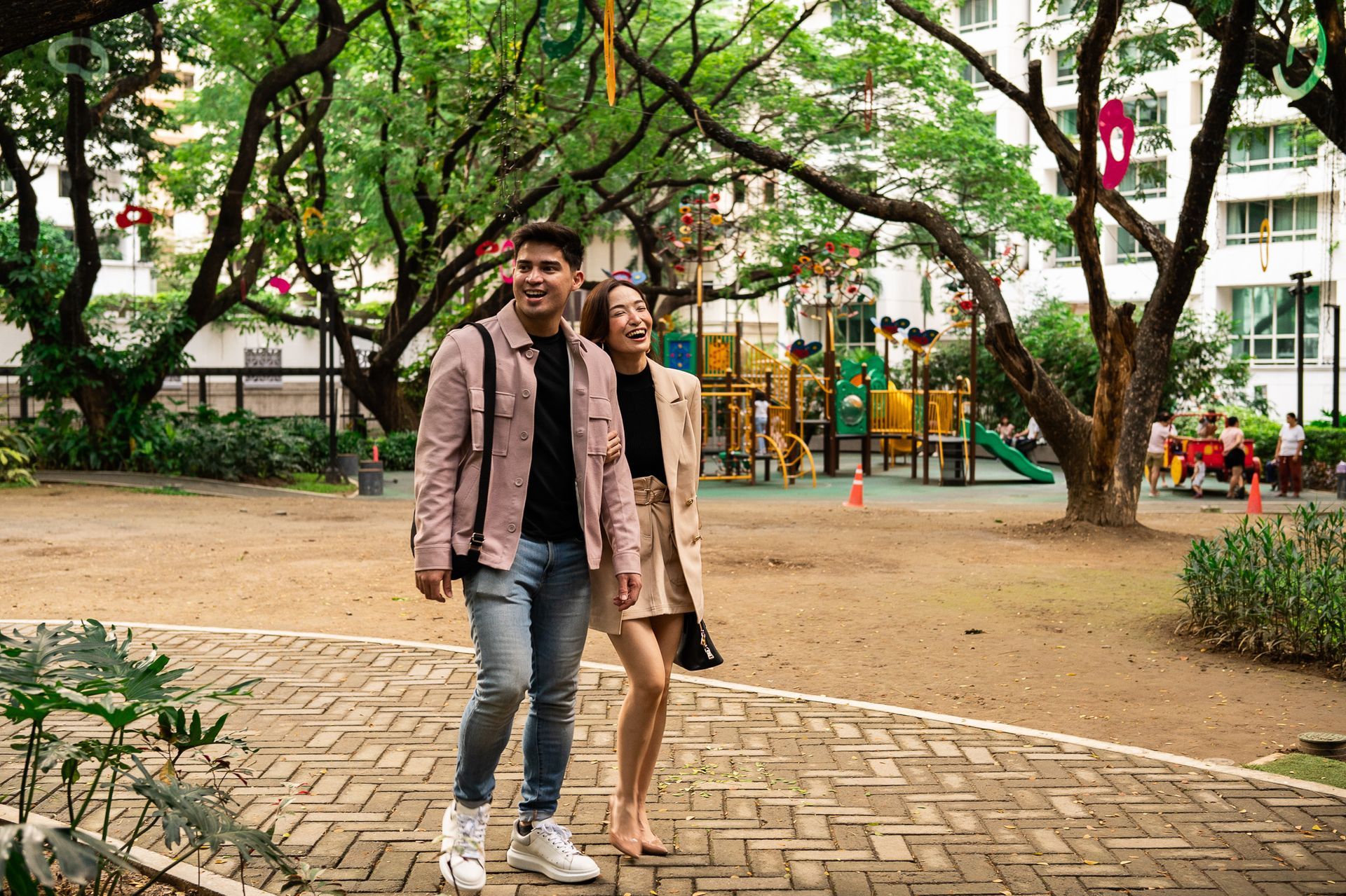 Couple enjoying at Salcedo Village