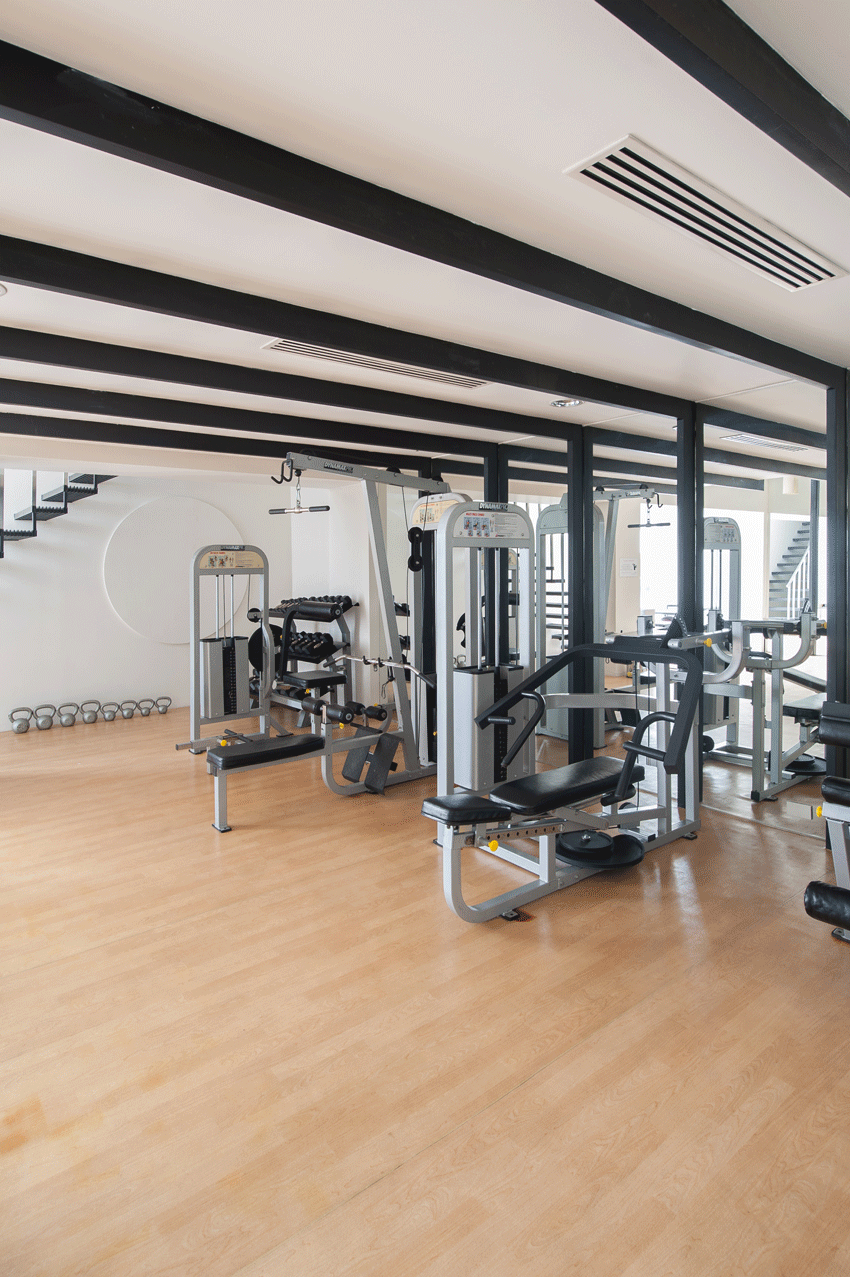 An equipped gym in a serviced residence in makati
