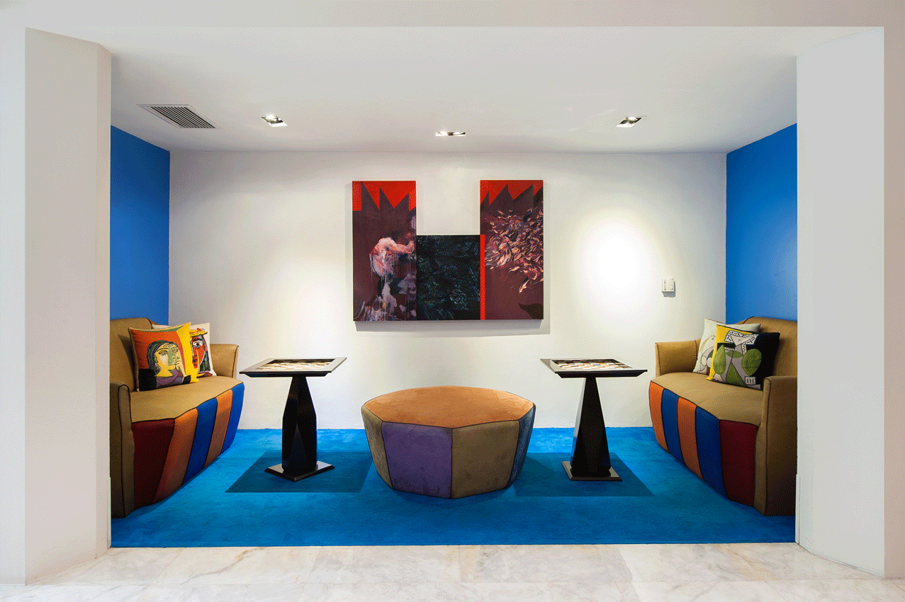 An artistic room in a boutique hotel in makati