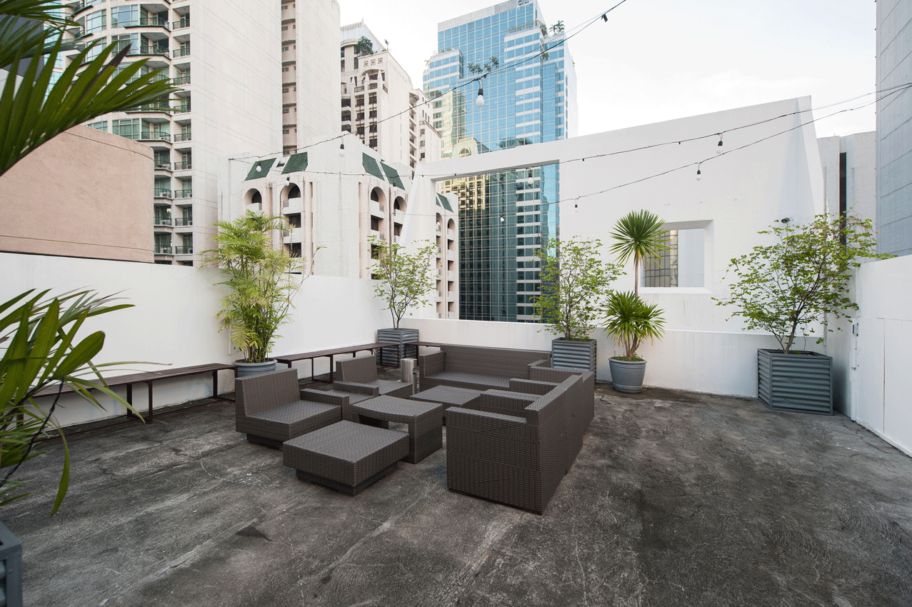 A relaxing rooftop of a hotel in makati