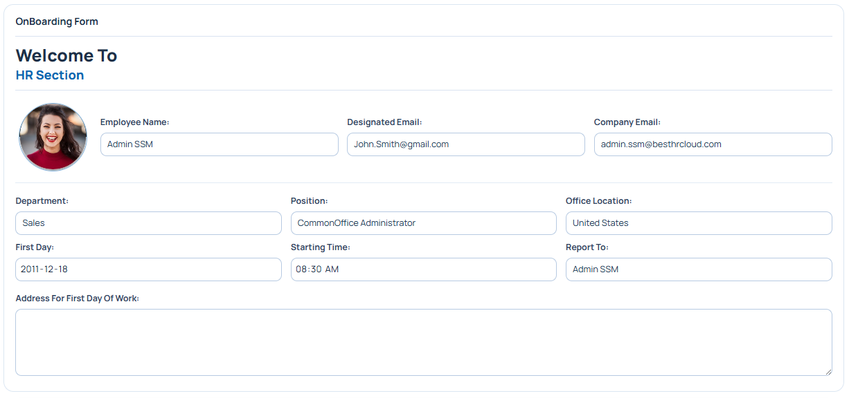 Onboarding Form Dashboard