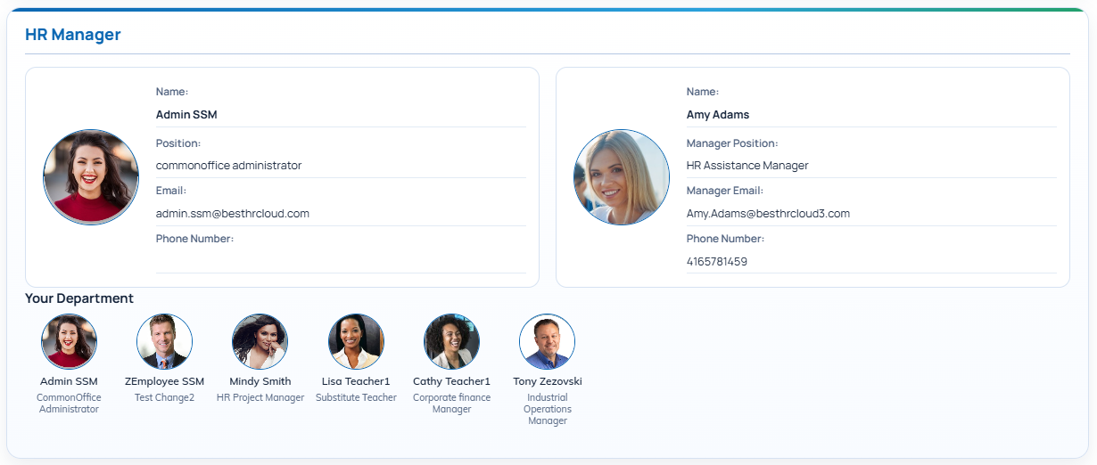 HR Manager and Department Directory