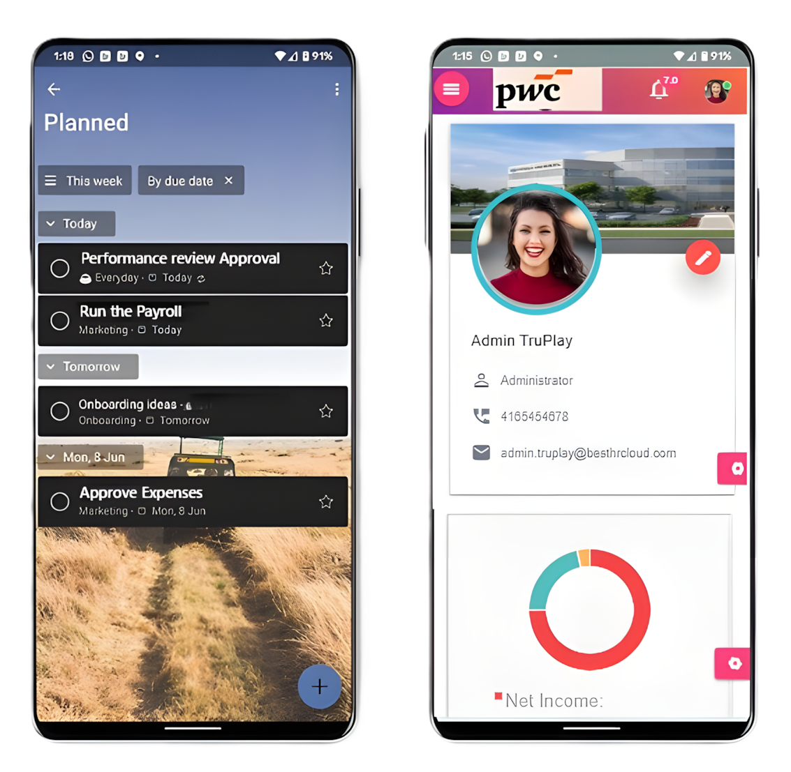 CommonOffice Mobile App Interface