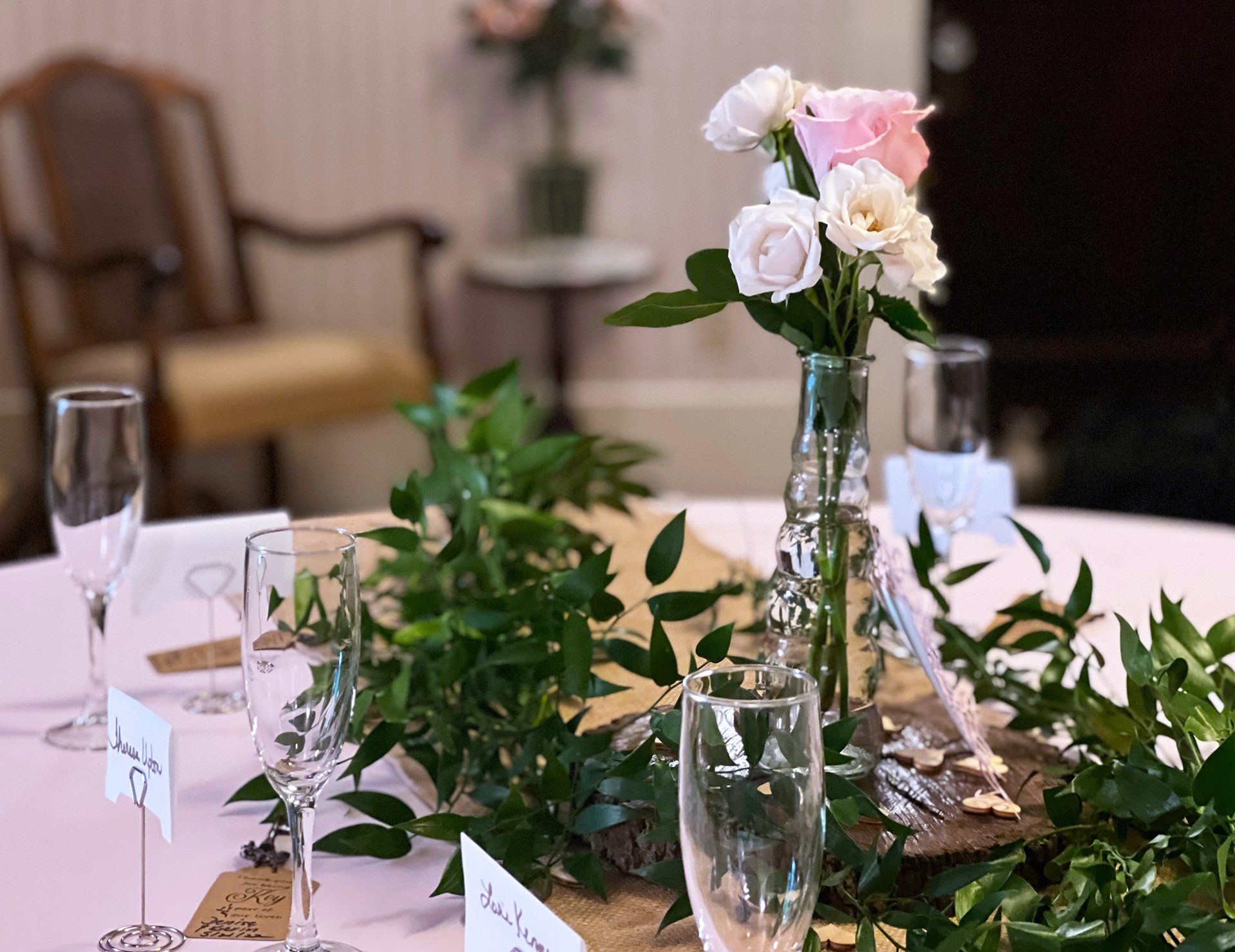 Floral table setting