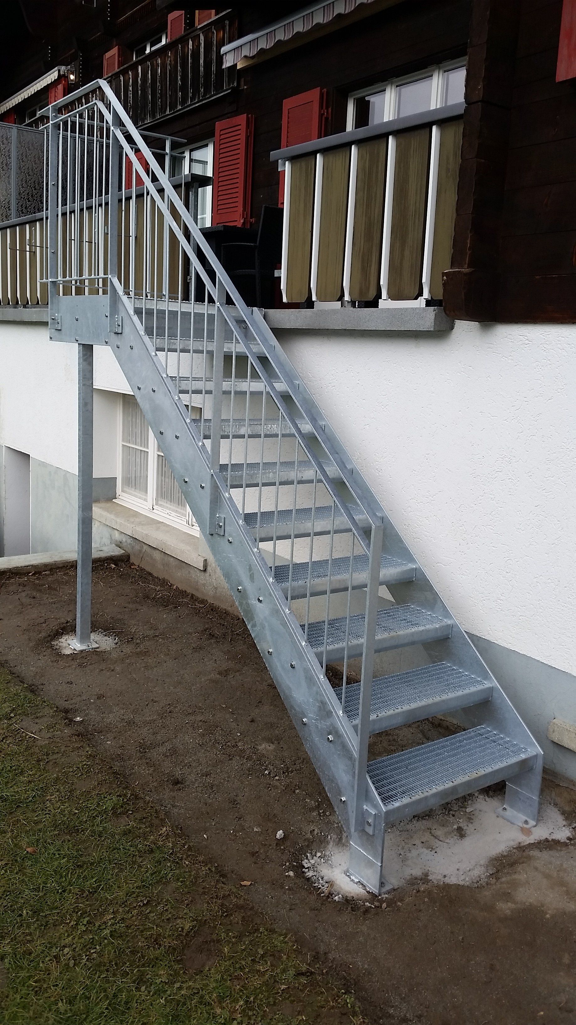 Wangentreppe  aus Stahl