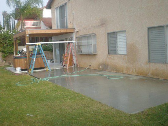 Concrete Side Patio - Chula Vista, CA - Velazquez Patio Construction Inc