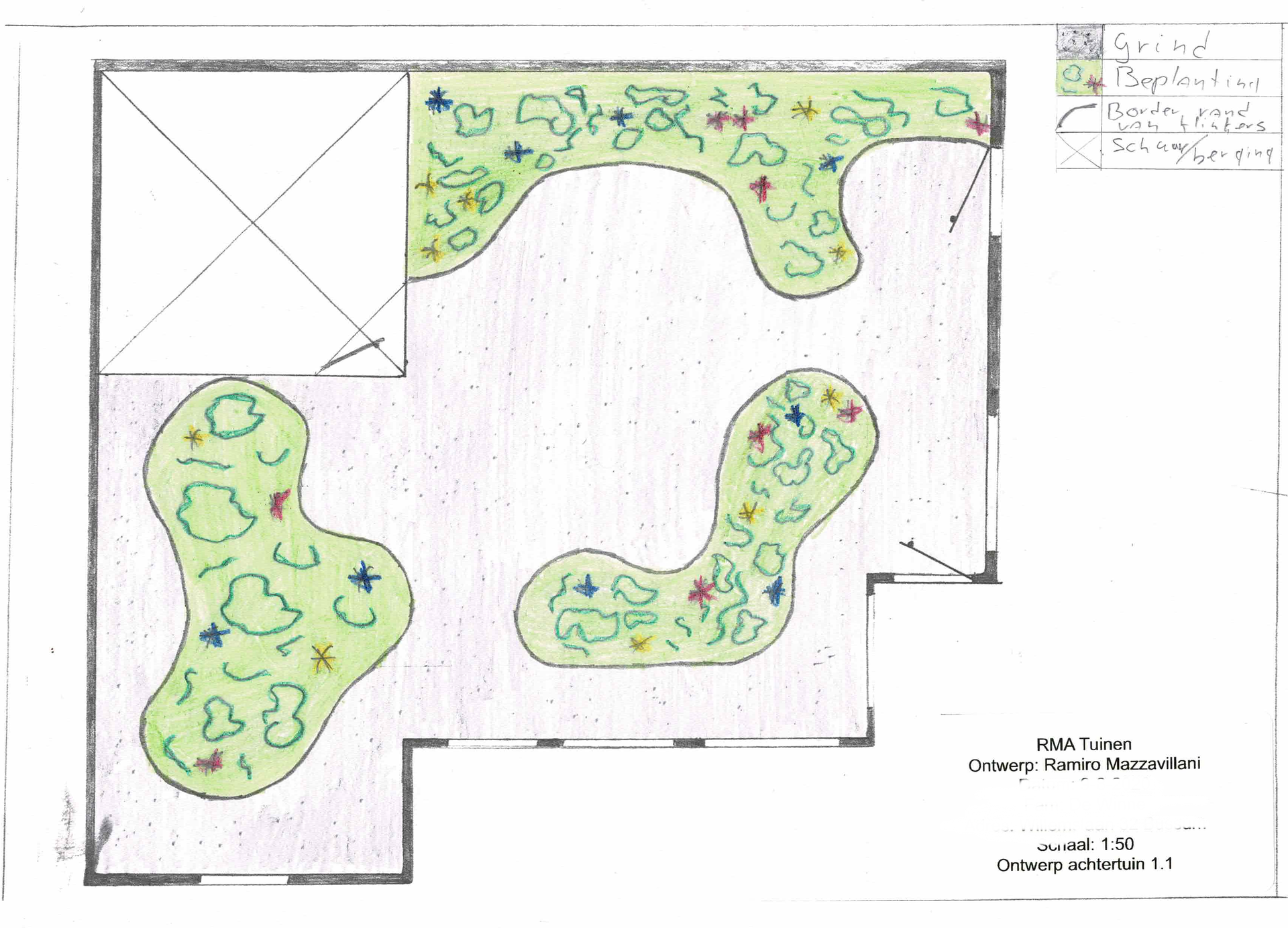 Tuinontwerp, tuinschets, 3d