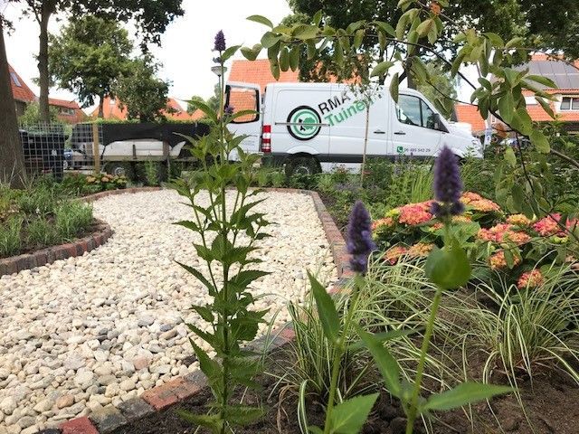 Tuinaanleg, grind, bestrating, beplanting