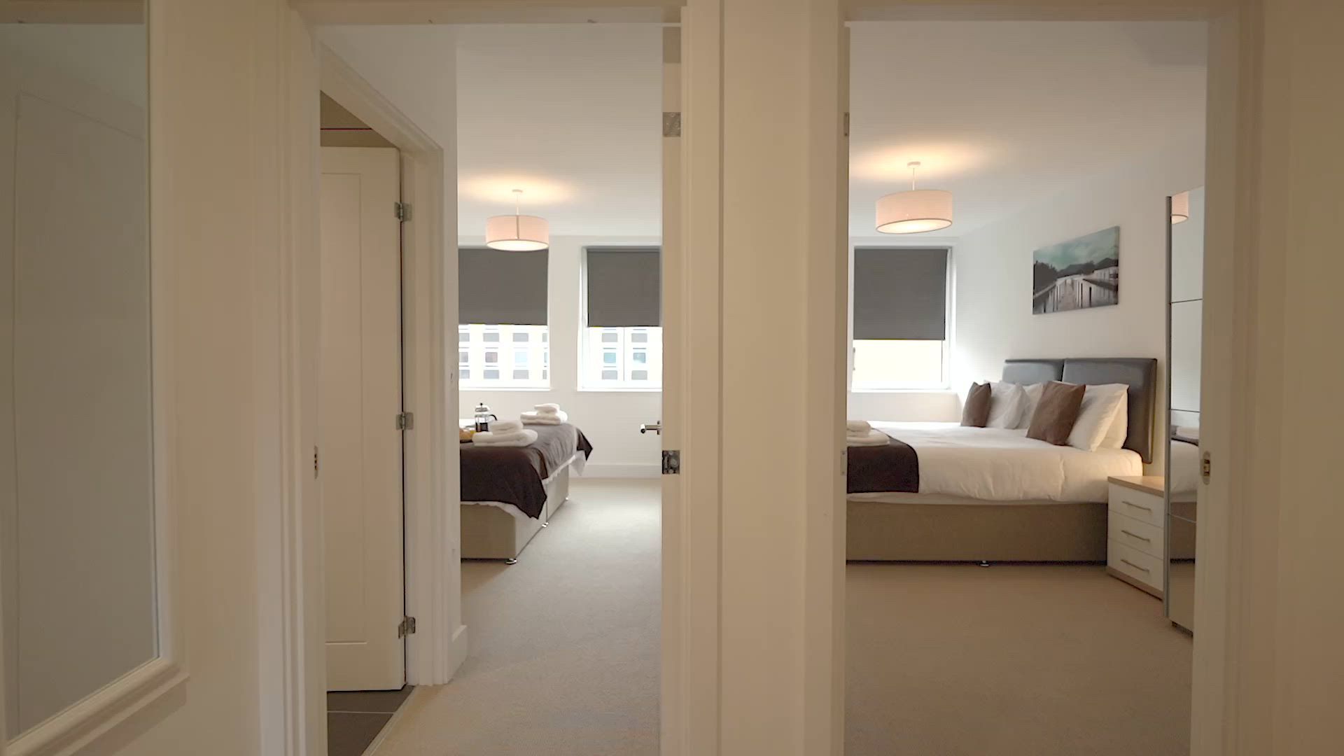 Sussex house hallway showing the bedroom entrance Celador apartments