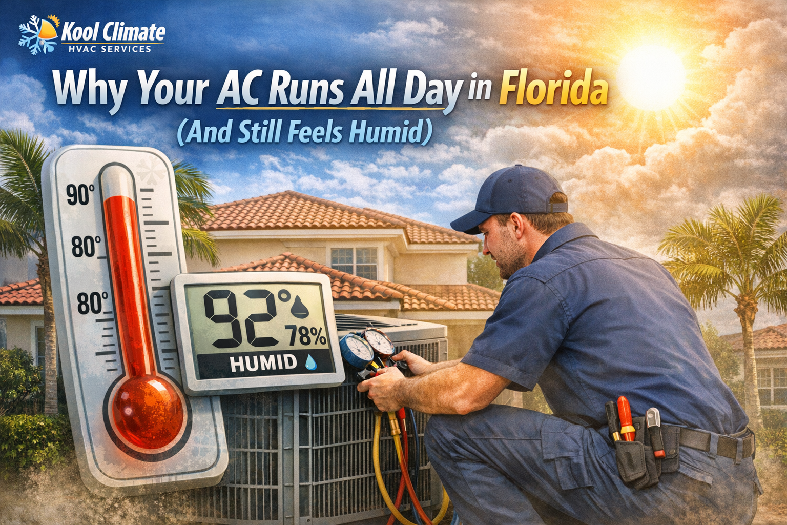 HVAC technician checking air conditioning system