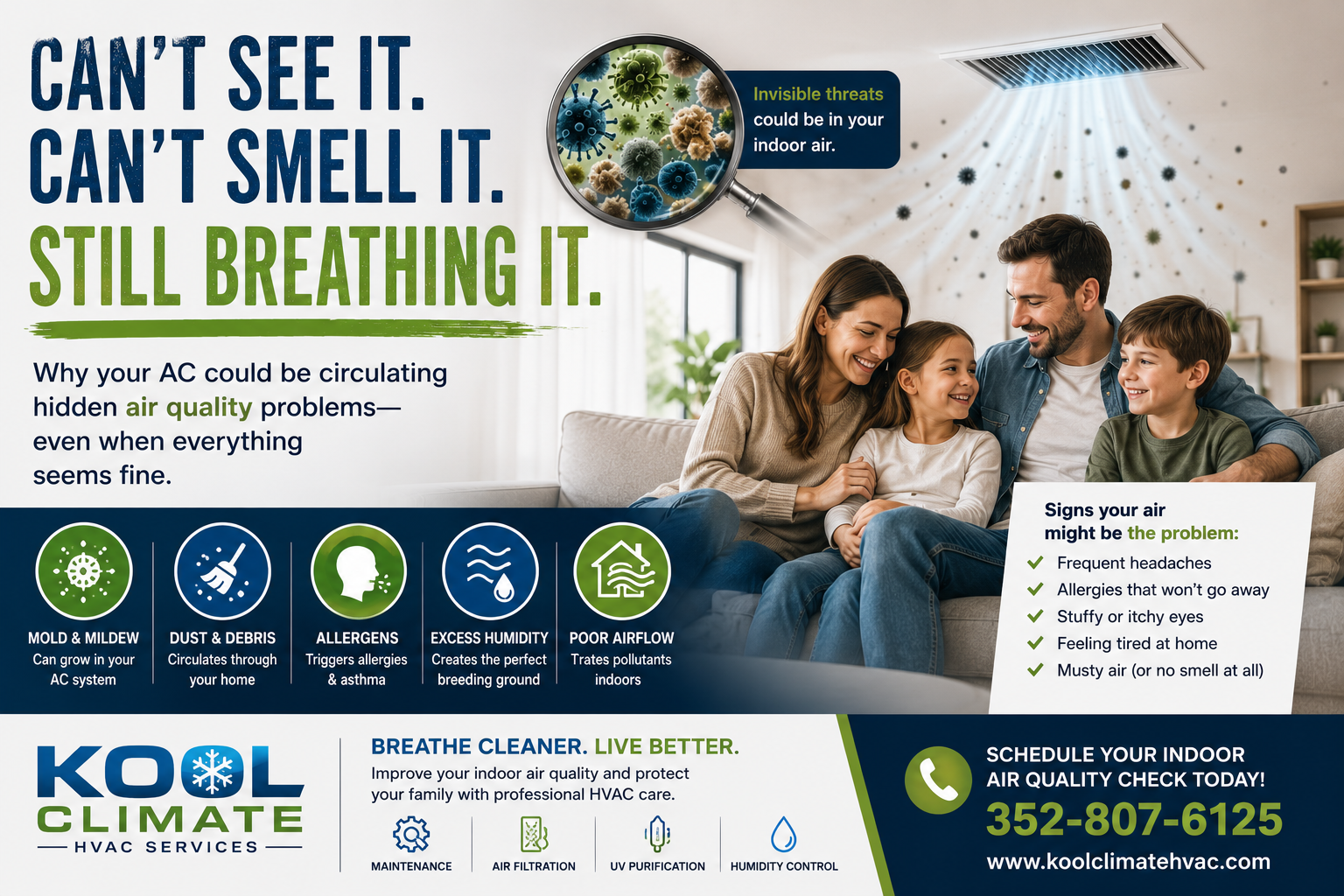 Florida home HVAC indoor air quality inspection