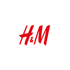 Le logo h&m est rouge sur fond blanc.