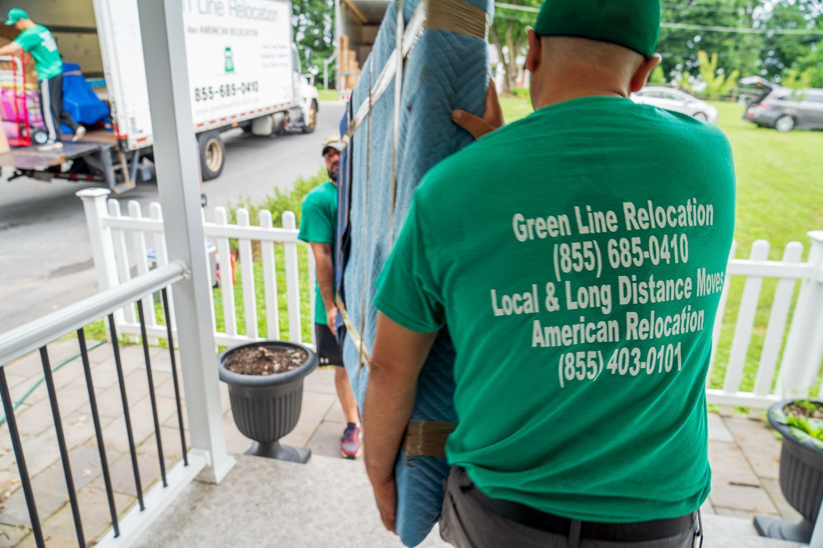 Side view of a white truck door with 