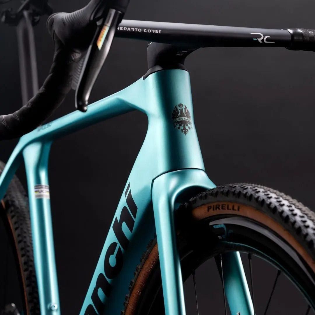 A Close Up Of A Bicycle With The Word Bianchi On It — Trinity Cycle Works In Cairns City, QLD