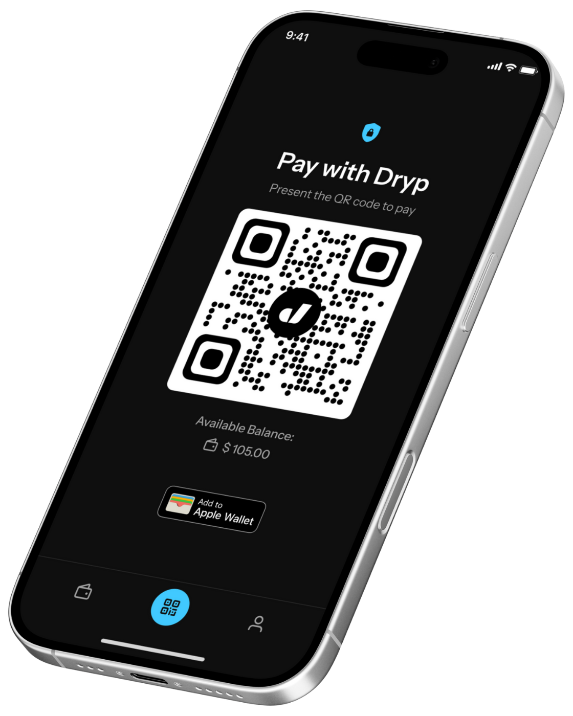 Smartphone displaying a QR code for 