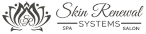 Logo for Skin Renewal Systems Spa Salon with floral design.