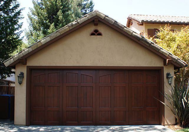Small wooden garage - Garage doors in San Francisco, CA