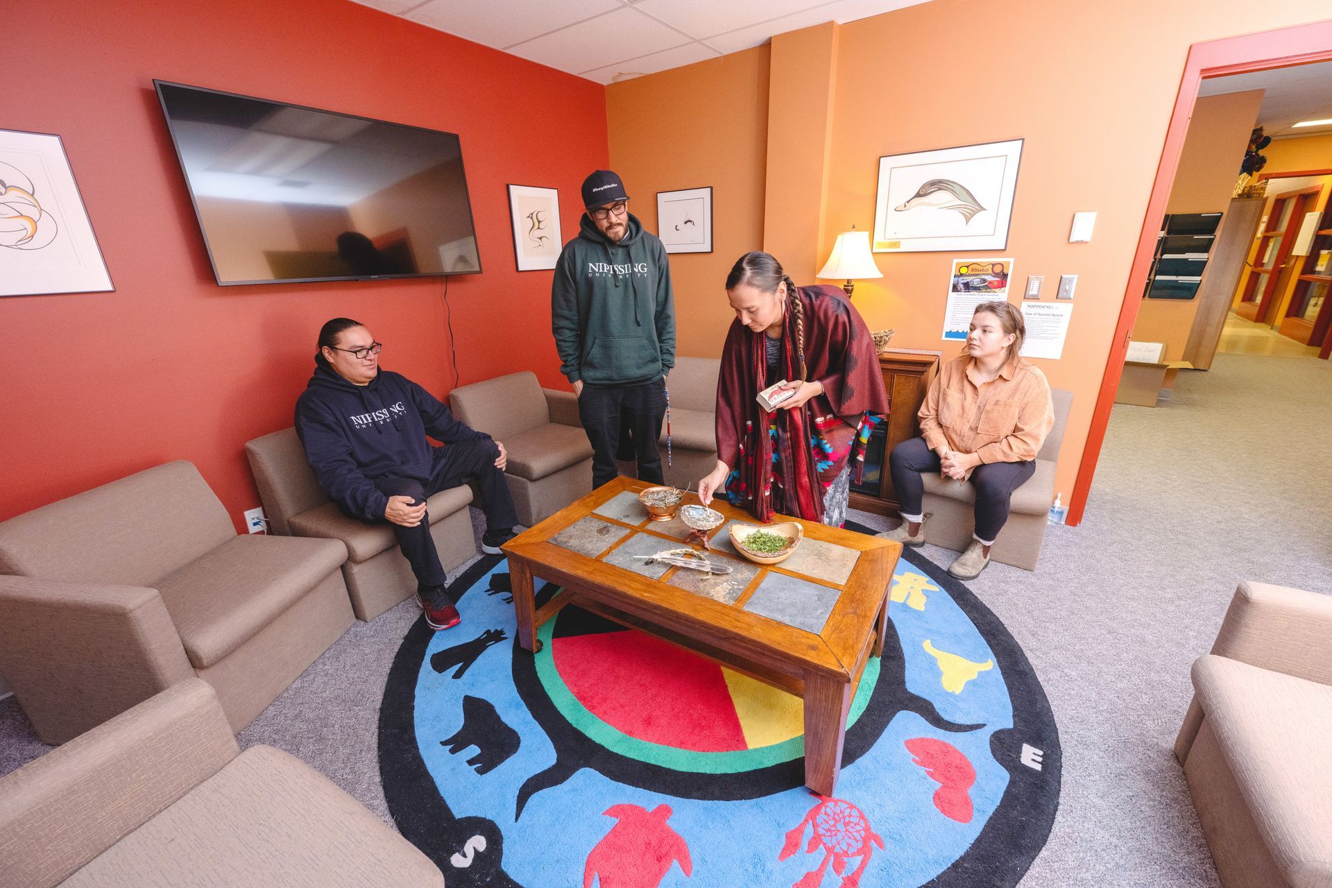 Staff and students in the Indigenous Initiatives office