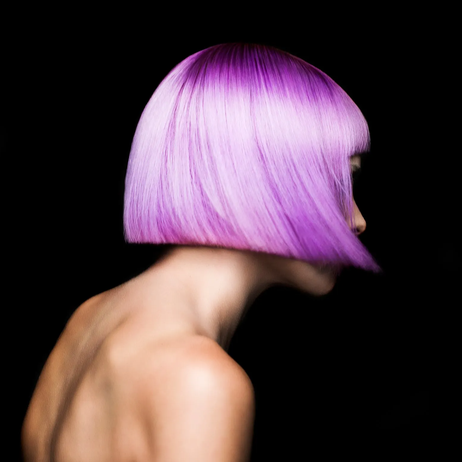 Ladies Pastel Pink bob hairstyle at Collective Hairdressing