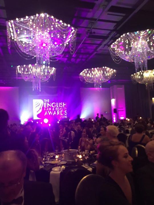 A picture from the hair & beauty awards evening for Collective Hairdressing Beauty & Skin