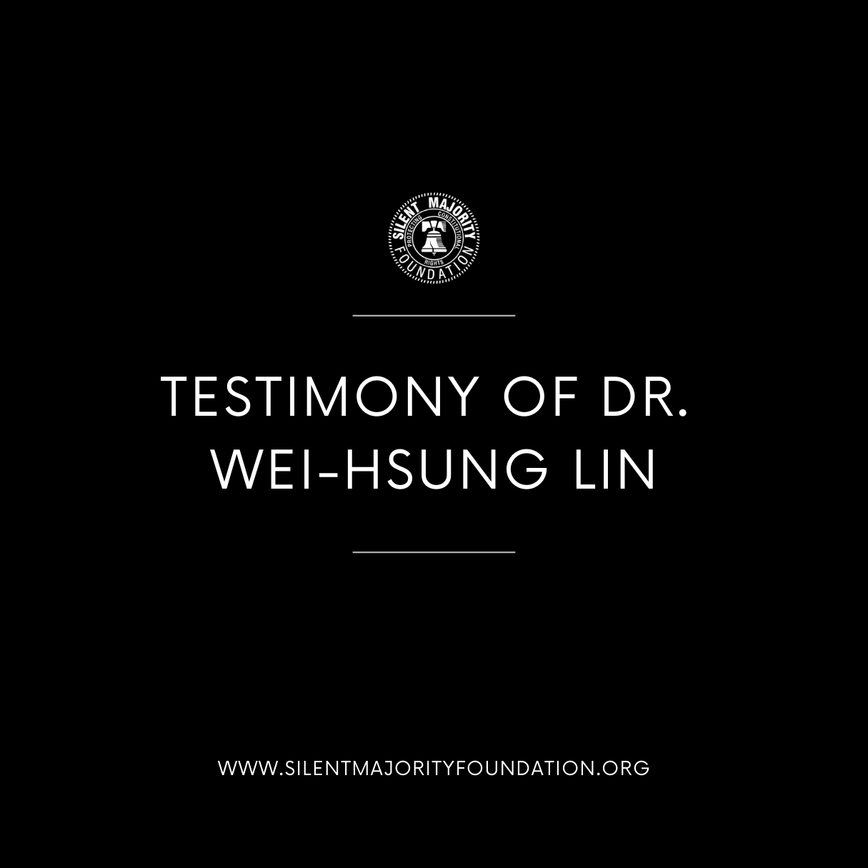 Testimony of Dr. Lin