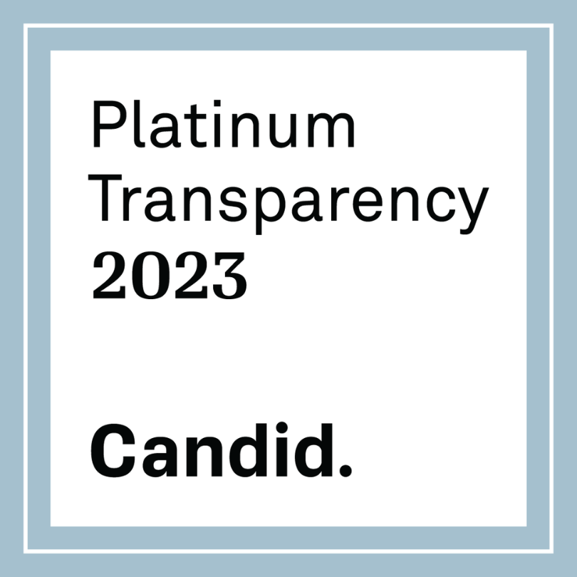 A logo for platinum transparency 2023 by candid.