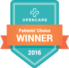 a patient 's choice winner badge for opencare in 2016 .