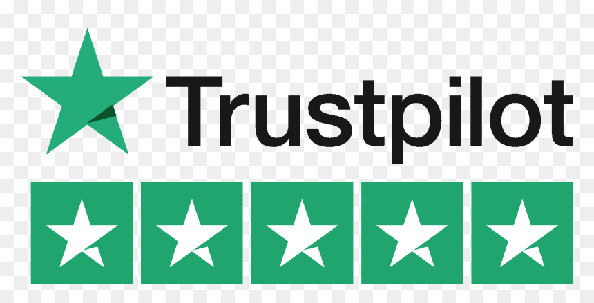 The Trustpilot logo with five green rating stars below the company name.