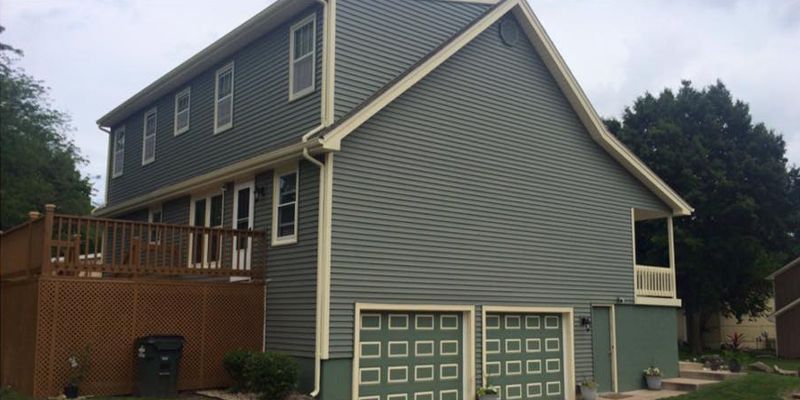 A large house with new siding