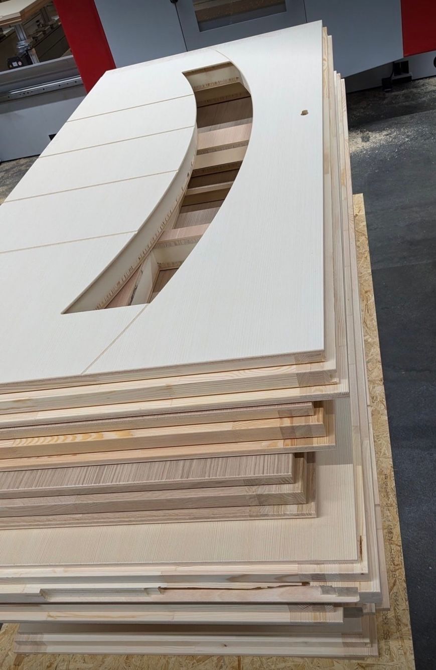 Moralt exterior door in progress