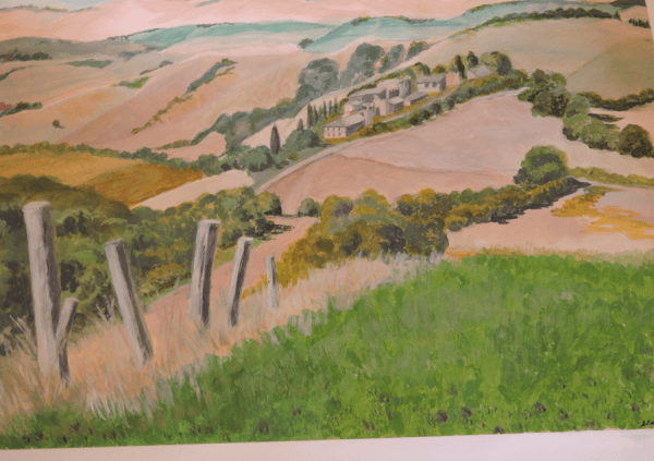 quadro con paesaggio naturale