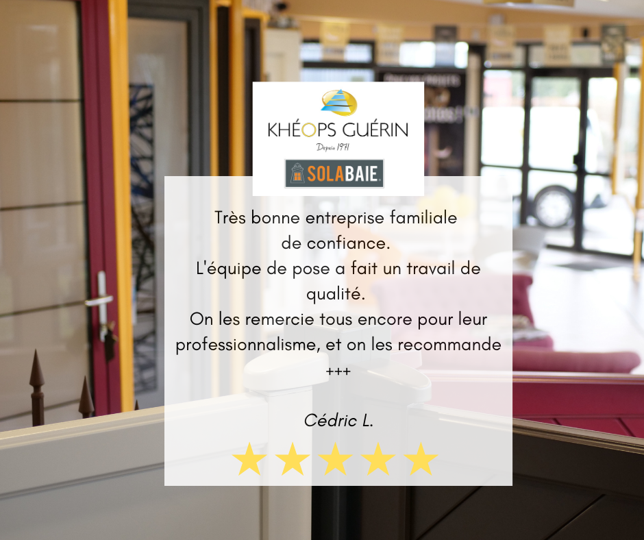A sign that says trois bonne entreprise familiale de confiance