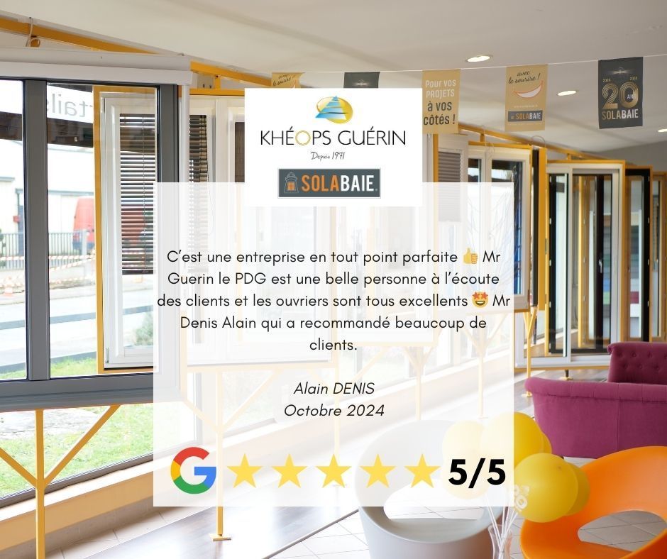 Un avis Google sur une entreprise appelée Kheops Quierin
