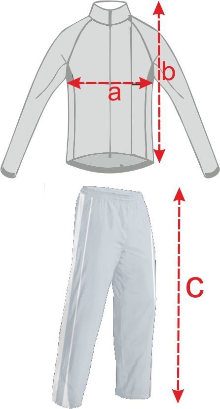 Size guide tracksuits