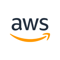 The aws logo has a smiling face and a yellow arrow.
