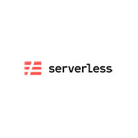 The serverless logo is red and black on a white background.
