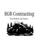 RGB Contracting logo with a mountain scene, text reads "Two Brothers One Dream".