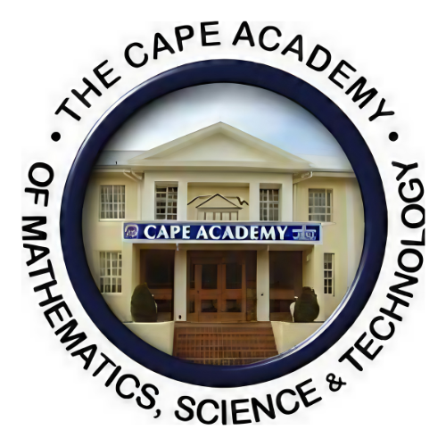 A logo for the cape academy of mathematics science and technology