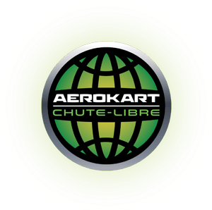 Un logo vert et noir pour aerokart chute libre