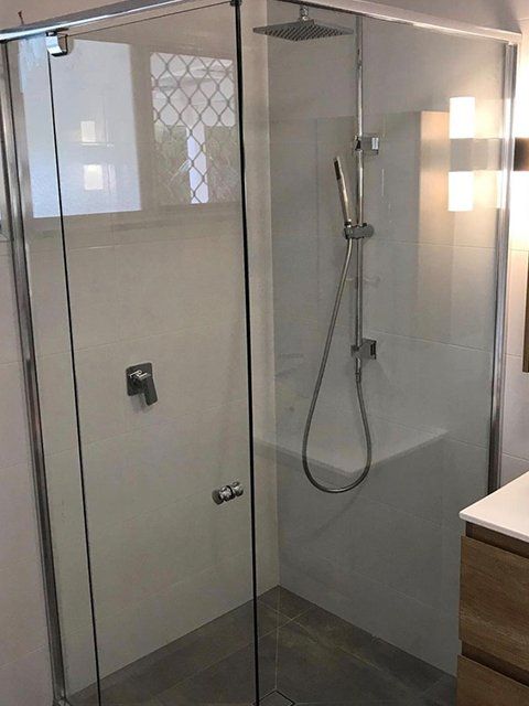 Glass Shower Screens — Suncoast Shower & Security Screens in Marcoola, QLD