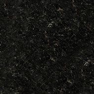 Dark black granite with white flecks, likely a countertop or surface.