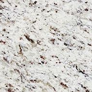 White granite with brown and gray flecks.