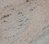 Beige and cream granite with dark, linear veining.