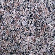 Textured granite surface, a mosaic of gray, brown, and black mineral grains.