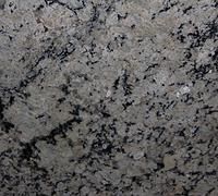 Gray granite countertop with black speckles.
