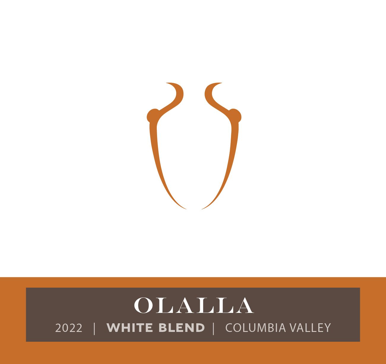 A label for a white blend wine from columbia valley