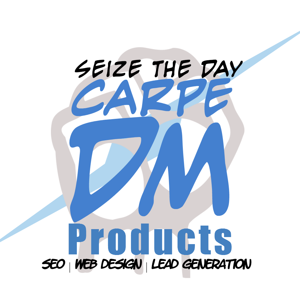 A logo for seize the day carpe dm products